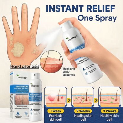 🌿Healrize® Magnesium Botanical Spray – Advanced Skin Recovery for Psoriasis & Eczema | Rapid Soothing, Steroid-Free
