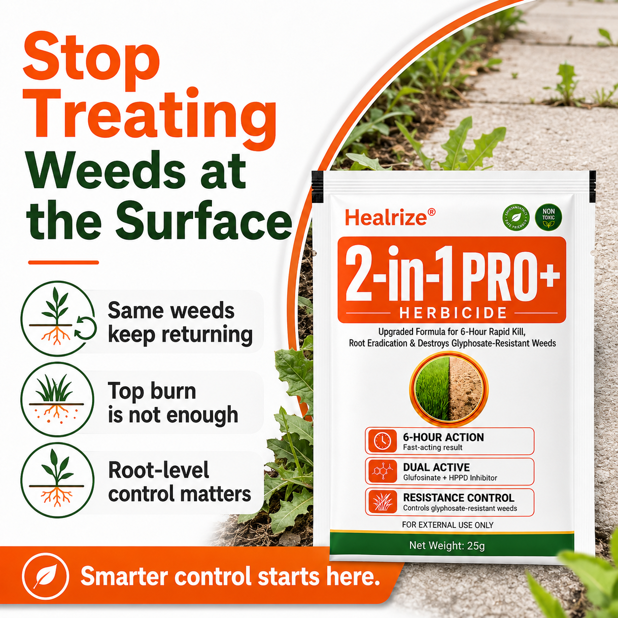 🏆𝘂𝘀 𝙊𝙛𝙛𝙞𝙘𝙞𝙖𝙡 𝙎𝙩𝙤𝙧𝙚 | Healrize® Advanced 2-in-1 Pro+ Herbicide | Upgraded Formula for 6-Hour Rapid Kill, Root Eradication & Destroys Glyphosate-Resistant Weeds⚡