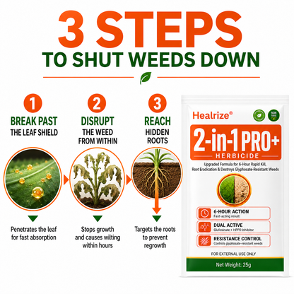 🏆𝘂𝘀 𝙊𝙛𝙛𝙞𝙘𝙞𝙖𝙡 𝙎𝙩𝙤𝙧𝙚 | Healrize® Advanced 2-in-1 Pro+ Herbicide | Upgraded Formula for 6-Hour Rapid Kill, Root Eradication & Destroys Glyphosate-Resistant Weeds⚡