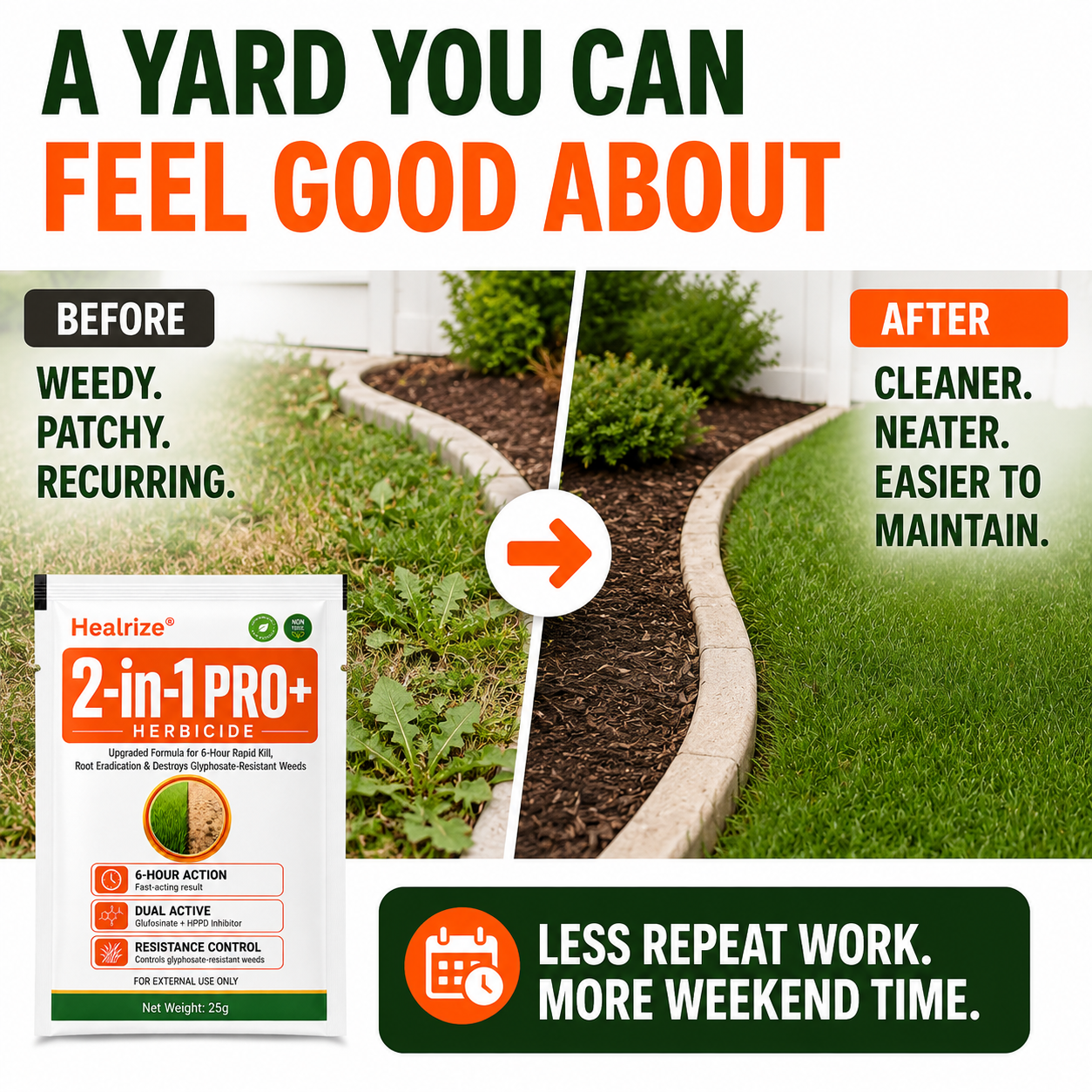 🏆𝘂𝘀 𝙊𝙛𝙛𝙞𝙘𝙞𝙖𝙡 𝙎𝙩𝙤𝙧𝙚 | Healrize® Advanced 2-in-1 Pro+ Herbicide | Upgraded Formula for 6-Hour Rapid Kill, Root Eradication & Destroys Glyphosate-Resistant Weeds⚡