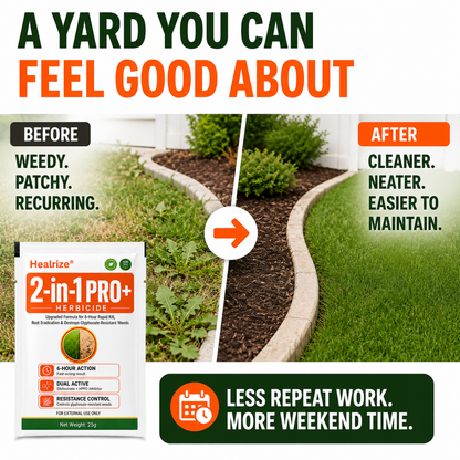 🏆𝘂𝘀 𝙊𝙛𝙛𝙞𝙘𝙞𝙖𝙡 𝙎𝙩𝙤𝙧𝙚 | Healrize® Advanced 2-in-1 Pro+ Herbicide | Upgraded Formula for 6-Hour Rapid Kill, Root Eradication & Destroys Glyphosate-Resistant Weeds⚡