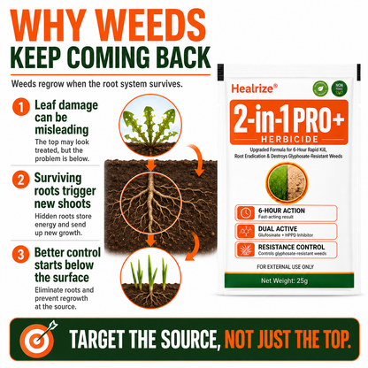 🏆𝘂𝘀 𝙊𝙛𝙛𝙞𝙘𝙞𝙖𝙡 𝙎𝙩𝙤𝙧𝙚 | Healrize® Advanced 2-in-1 Pro+ Herbicide | Upgraded Formula for 6-Hour Rapid Kill, Root Eradication & Destroys Glyphosate-Resistant Weeds⚡