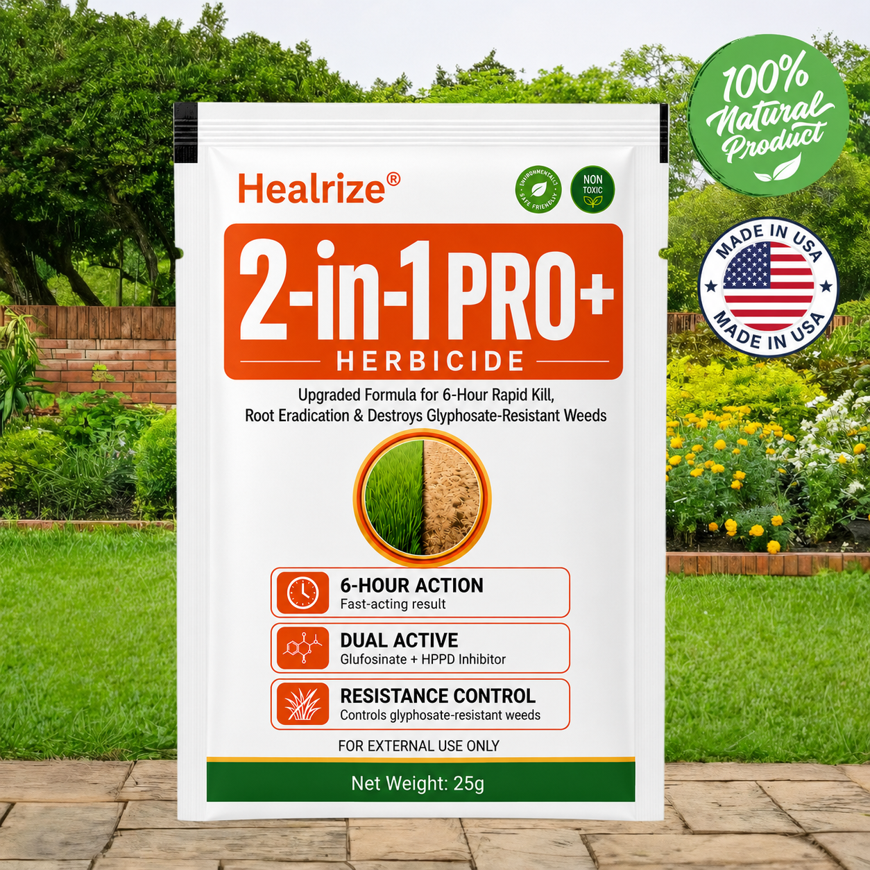 🏆𝘂𝘀 𝙊𝙛𝙛𝙞𝙘𝙞𝙖𝙡 𝙎𝙩𝙤𝙧𝙚 | Healrize® Advanced 2-in-1 Pro+ Herbicide | Upgraded Formula for 6-Hour Rapid Kill, Root Eradication & Destroys Glyphosate-Resistant Weeds⚡